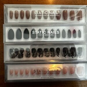 Static press on nails